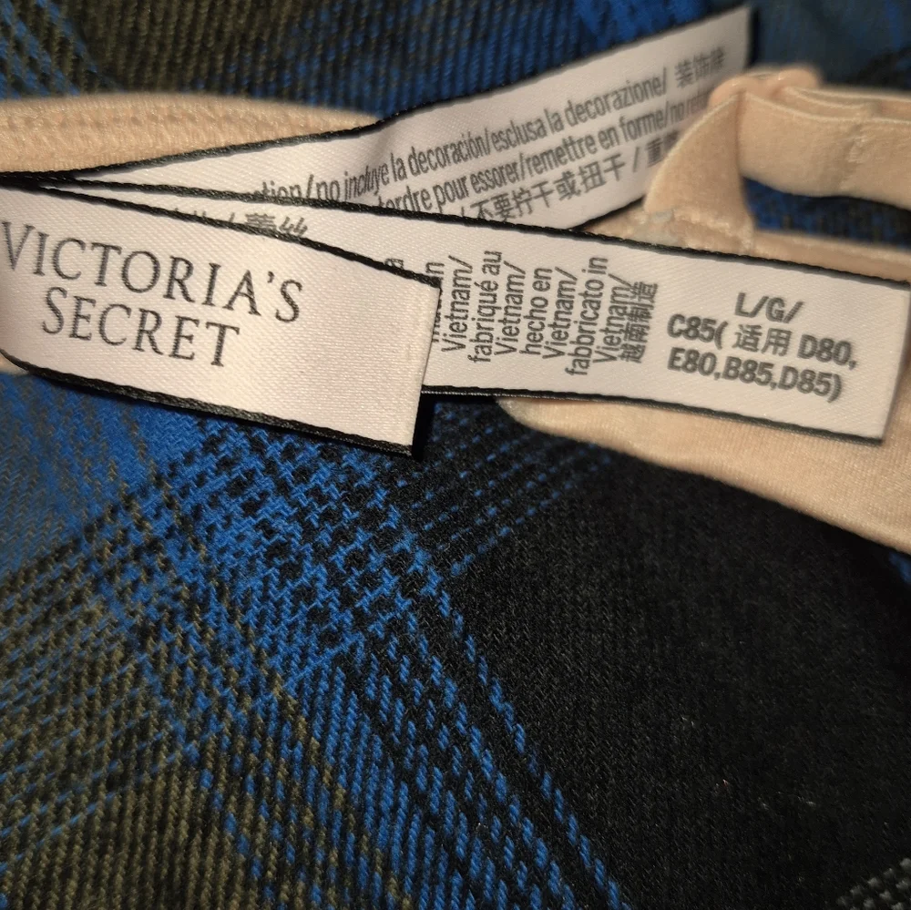 Nwot Victorias Secret Body Sexy High Neck Mesh & Floral Lace Bralette Large - Picture 4 of 4